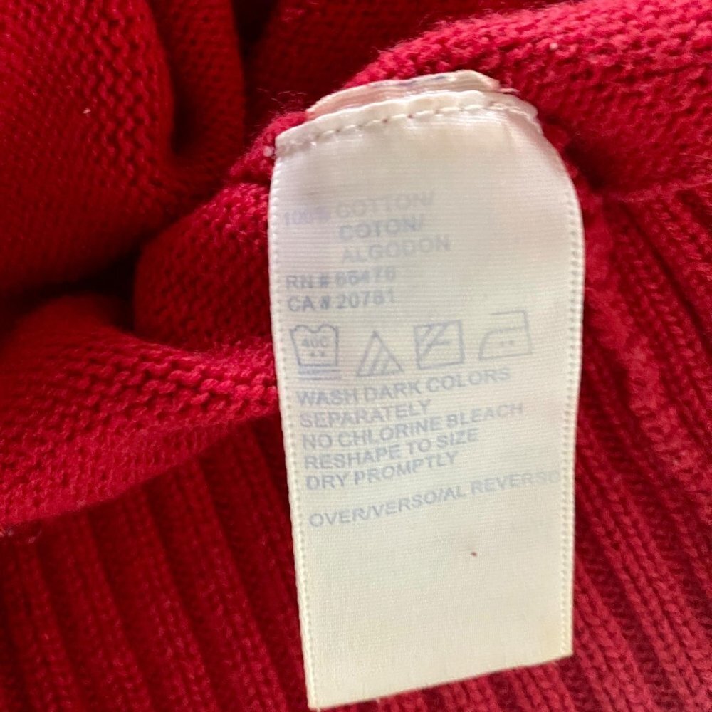 Tommy Hilfiger Red Mock Neck Sleeveless Sweater Women Small Vintage - Picture 8 of 8